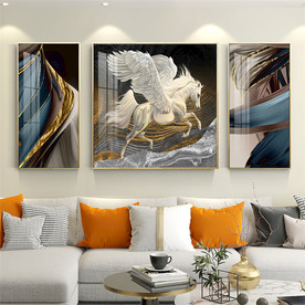 轻奢骏马晶瓷画