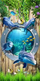 3D海底世界玄关背景墙