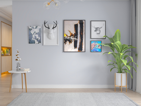 北欧客厅沙发背景墙室内摄影墙