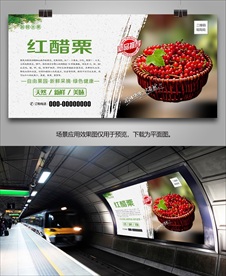 醋栗海报单页易拉宝展架灯箱挂画