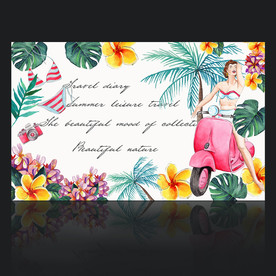 夏日度假商场装饰背景墙