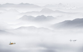 中式意境新山水画 TIF分层