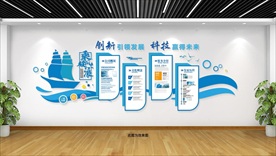 企业文化墙简介乘风破浪