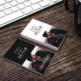 简约通用名片双面PSD展开图