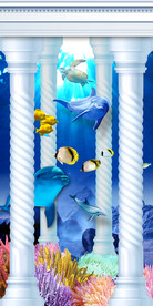 海底世界海豚3D玄关