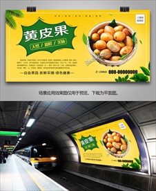 黄皮果易拉宝灯箱展架展板挂画