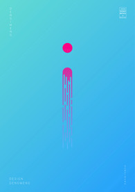 创意小写字母i渐变海报艺术