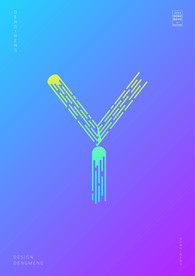 创意字母Y渐变海报艺术