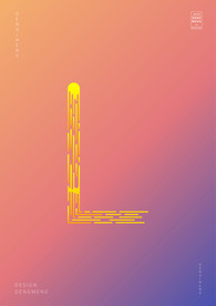 创意字母L渐变海报艺术