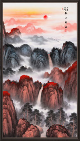 竖幅山水画 竖幅国画 竖幅水墨