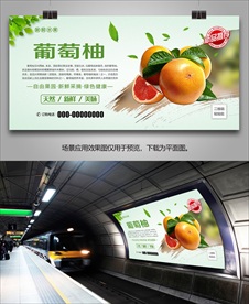 西柚单页展板展架灯箱海报易拉宝