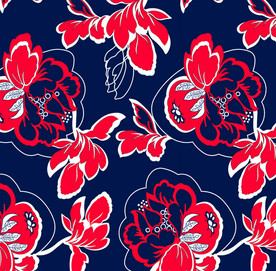 时尚大牌走秀印花四方连续