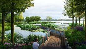 生态河道 景观效果图