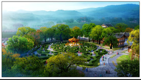 中式文化古城规划 效果图