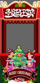 圣诞节拍照相框立牌
