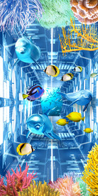 海底世界玄关背景墙
