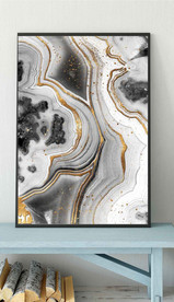 现代抽象玛瑙花纹油画玄关装饰画