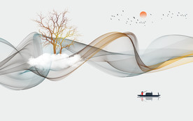 新中式电视背景墙