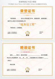 荣誉证书 聘请证书