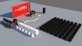 钢琴比赛舞台设计SU模型