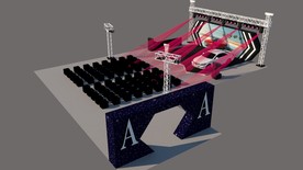 汽车上市发布会SU3d模型