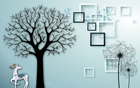 现代电视背景墙