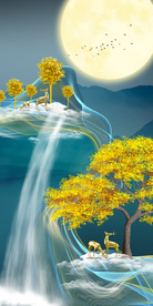 玄关晶瓷画装饰画