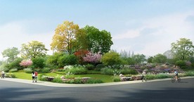 市政道路绿化效果图