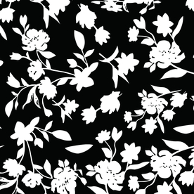 黑底白花