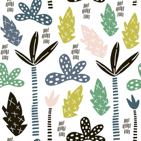 卡通 花叶 点子