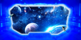 窗外太空景色天顶背景墙装饰壁画