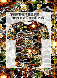 潮流男装印花 高清分层原图