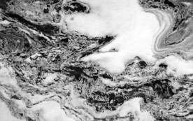 现代北欧水墨山大理石拼花背景墙