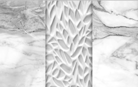 现代北欧水墨大理石拼花背景墙