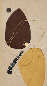 爱马北欧抽象几何油画玄关装饰画