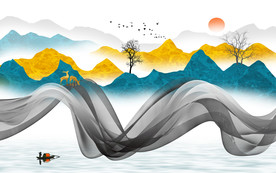 新中式电视背景墙