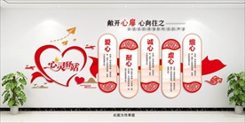 心灵驿站心理咨询文化墙