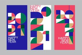 2021新年抽象数字海报