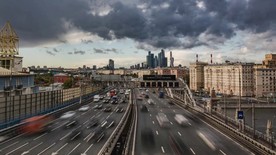 高清城市道路车流穿梭视频