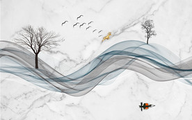 大理石电视背景墙