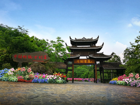 古建门楼入口景观设计效果图