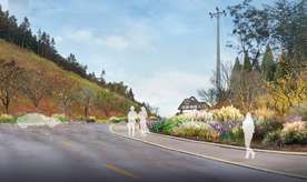 乡村道路绿化花境设计