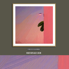 抽象油画装饰画轻奢手绘极简画