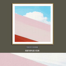 抽象油画装饰画轻奢手绘极简画