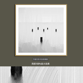 抽象油画装饰画轻奢手绘极简画