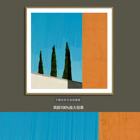 抽象油画装饰画轻奢手绘极简画