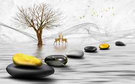 石来运转 装饰画