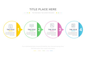 PPT四个分项信息图表流程结构