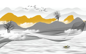 新中式电视背景墙