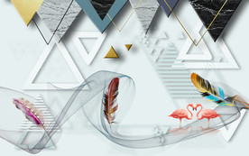 现代北欧背景墙 TIF分层